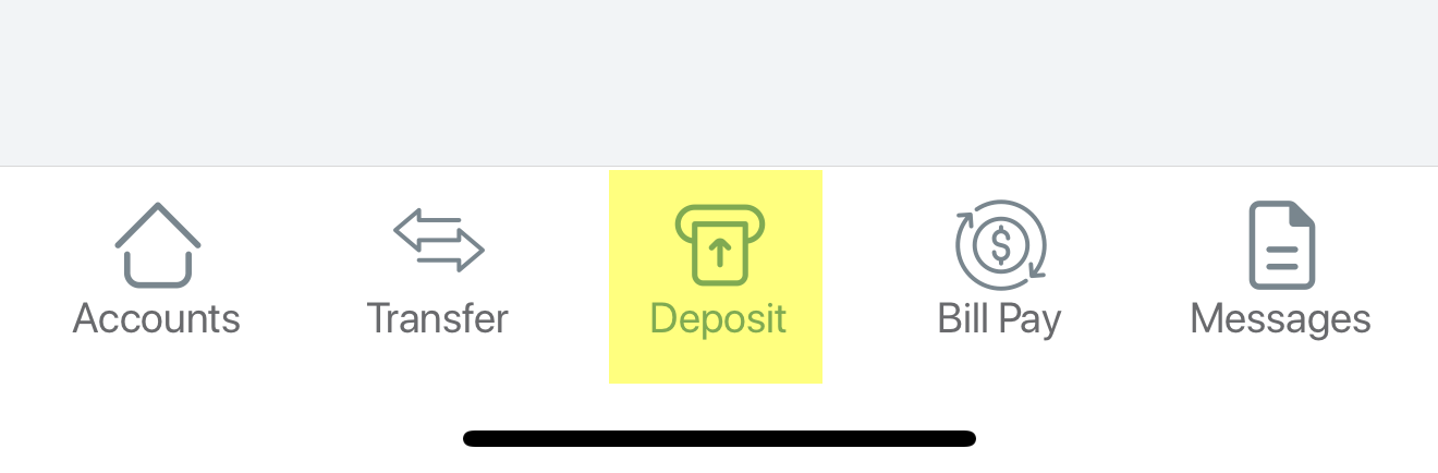 highlighted deposit icon
